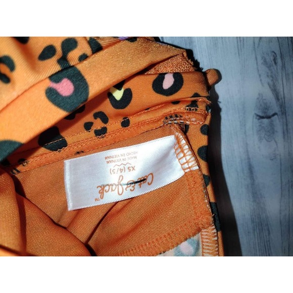 Girls‎ Cat And Jack Orange Swimsuit Size 4/5 - Picture 4 of 5